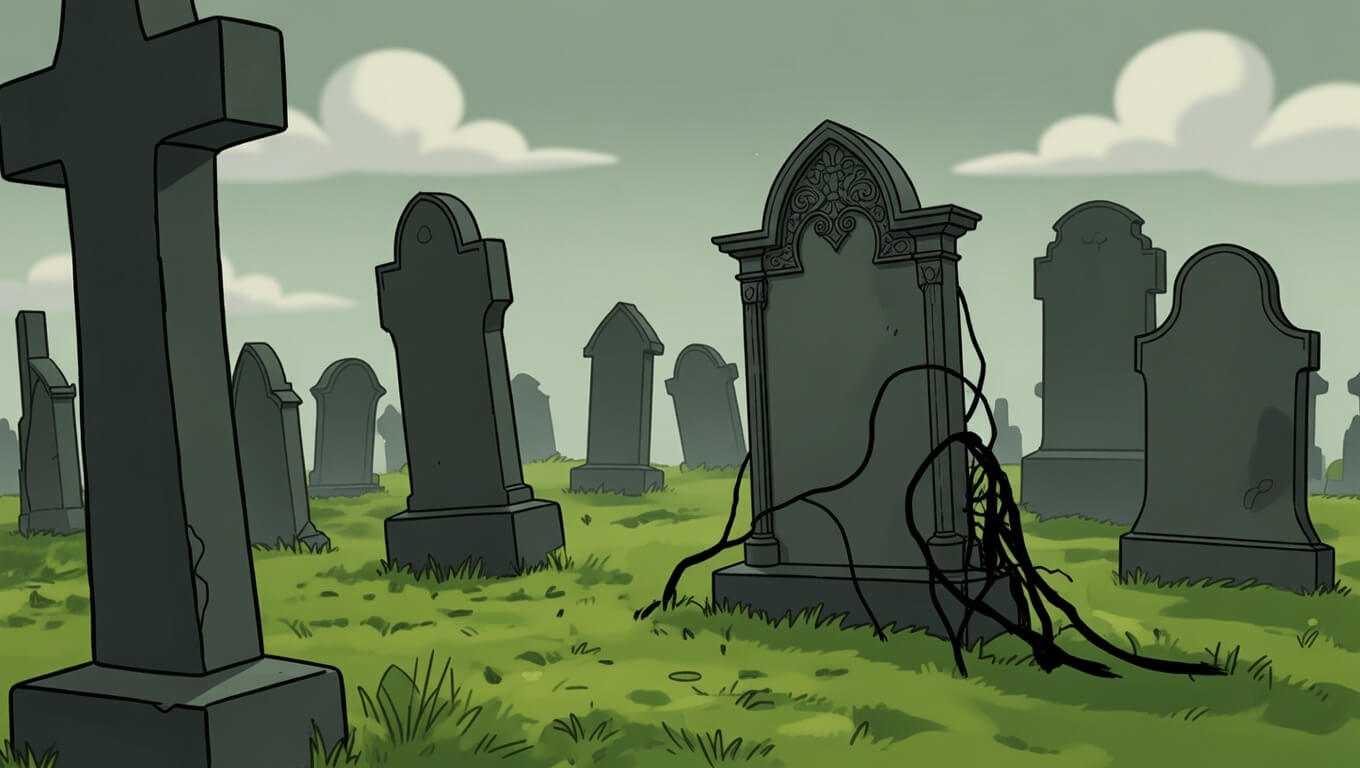Graveyard illustration — archived or unmaintained projects
